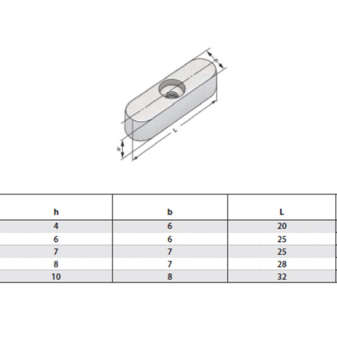Feather Keys Dimensions